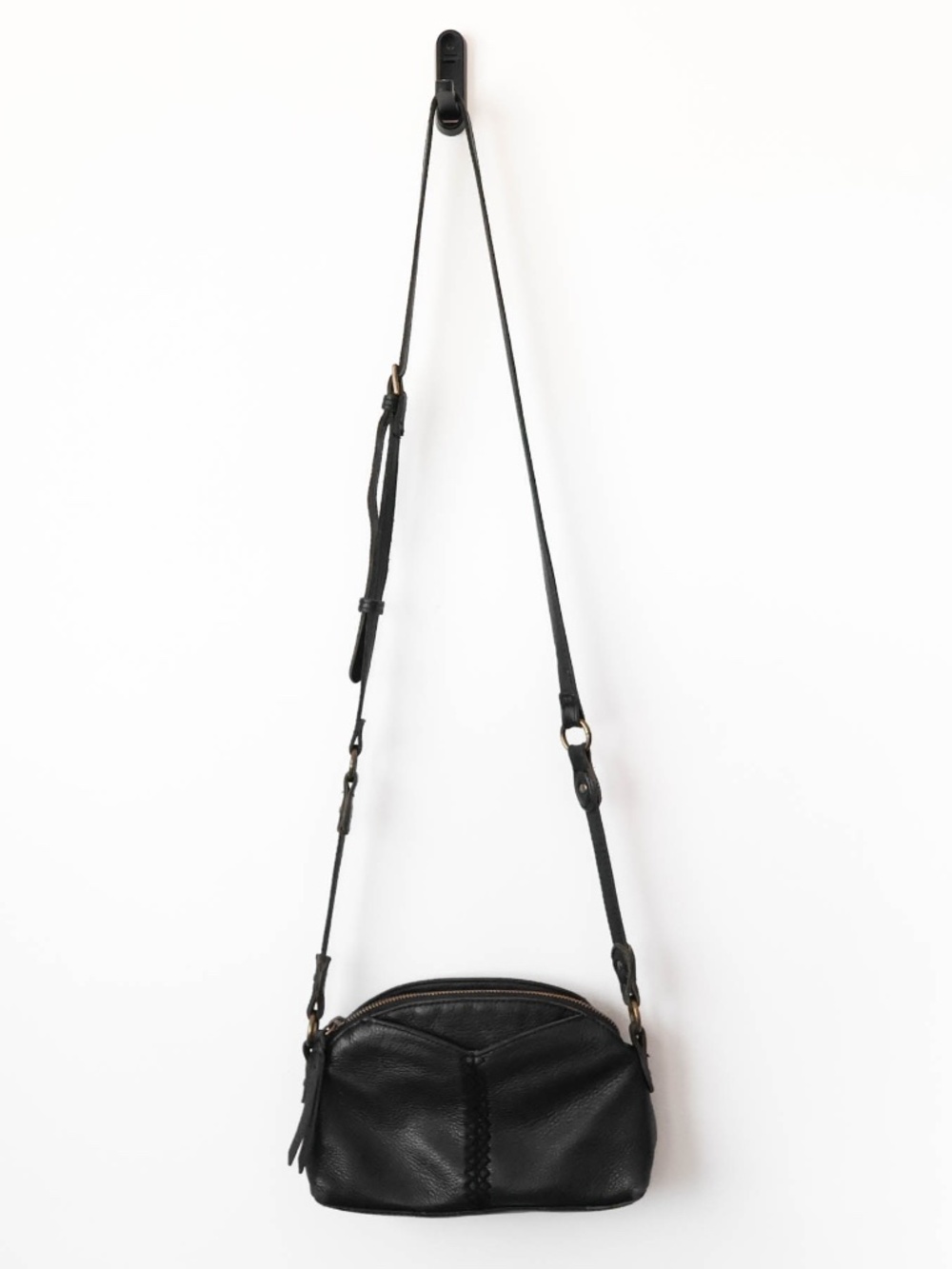 Amazing True Vintage 90's The Sak Black Leather BoHo Shoulder Bag Purse